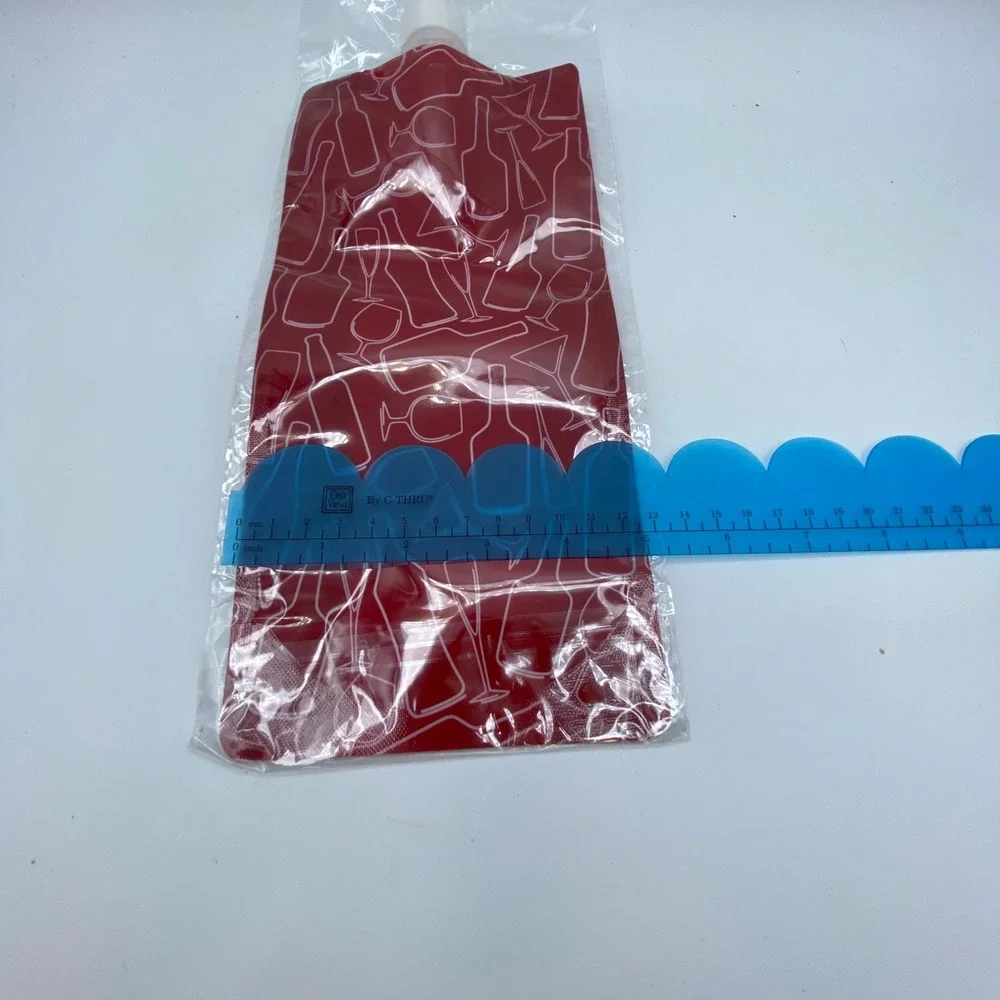 5 Foldable Reusable Portable Wine Bottle Bag Pouches With Expandable Funnel